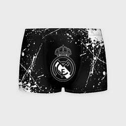 Трусы-боксеры мужские Real Madrid белые краски, цвет: 3D-принт