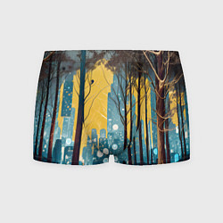 Мужские трусы Дома и цифровой лес