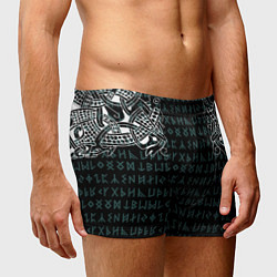 Трусы-боксеры мужские Руны и татуировки викингов, цвет: 3D-принт — фото 2