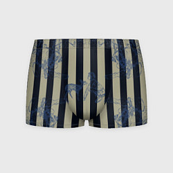 Трусы-боксеры мужские Чёрные полосы, цвет: 3D-принт