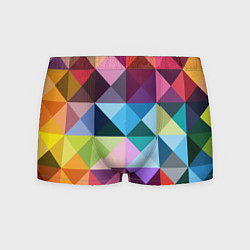 Трусы-боксеры мужские Цветные квадраты, цвет: 3D-принт