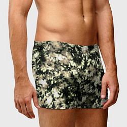 Трусы-боксеры мужские Пятнистый чёрно-бежевый, цвет: 3D-принт — фото 2