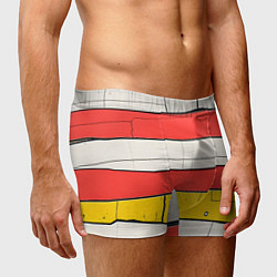 Трусы-боксеры мужские Красные полоски, цвет: 3D-принт — фото 2