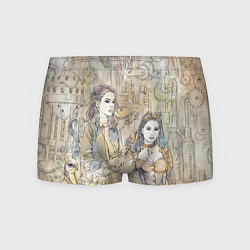 Трусы-боксеры мужские Девушки стимпанк, цвет: 3D-принт