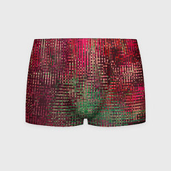 Мужские трусы Текстурный тёмный красно-зелёный