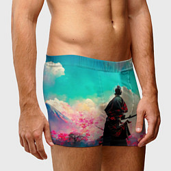Трусы-боксеры мужские Самурай и сакура, цвет: 3D-принт — фото 2
