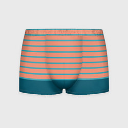 Мужские трусы Полосатый мандариновый морской рассвет