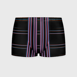Трусы-боксеры мужские Neon red blue black, цвет: 3D-принт