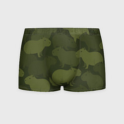 Трусы-боксеры мужские Камуфляж из капибар, цвет: 3D-принт