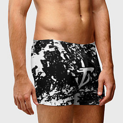 Трусы-боксеры мужские Doom краски белые штрихи, цвет: 3D-принт — фото 2