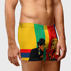 Трусы-боксеры мужские Чарли Чаплин против Мэрилин Монро поп-арт, цвет: 3D-принт — фото 2