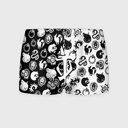 Трусы-боксеры мужские Doom anime black pattern, цвет: 3D-принт
