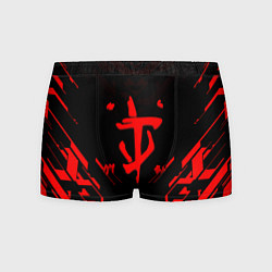 Трусы-боксеры мужские Doom geometry red steel, цвет: 3D-принт