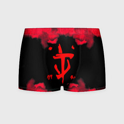 Трусы-боксеры мужские Doom огненные краски, цвет: 3D-принт