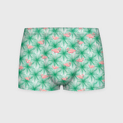 Трусы-боксеры мужские Фламинго и тропики, цвет: 3D-принт