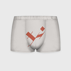 Трусы-боксеры мужские Три буквы: красные, цвет: 3D-принт