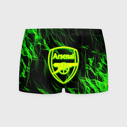Трусы-боксеры мужские Arsenal зеленый огонь, цвет: 3D-принт