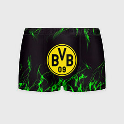 Трусы-боксеры мужские Borussia зелёный огонь, цвет: 3D-принт