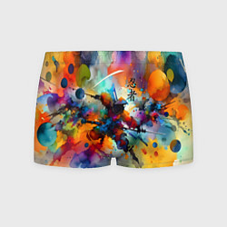 Мужские трусы Ninja - watercolor impressionism