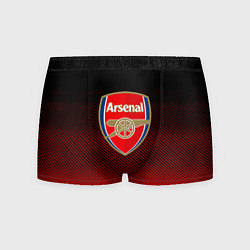 Трусы-боксеры мужские Arsenal текстура полосы красные, цвет: 3D-принт