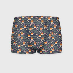 Мужские трусы Лесной паттерн с лисьими мордами