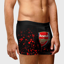 Трусы-боксеры мужские Арсенал красные краски всплеск, цвет: 3D-принт — фото 2