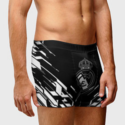 Трусы-боксеры мужские Real Madrid полосы геомтерия, цвет: 3D-принт — фото 2