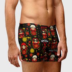 Трусы-боксеры мужские Модные матрешки паттерн, цвет: 3D-принт — фото 2