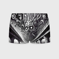 Мужские трусы Art skull in metropolis - ai art fantasy