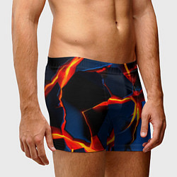 Трусы-боксеры мужские Glow orange neon, цвет: 3D-принт — фото 2
