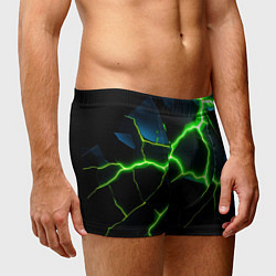 Трусы-боксеры мужские Green split, цвет: 3D-принт — фото 2