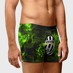 Трусы-боксеры мужские Ювентус зеленый дым, цвет: 3D-принт — фото 2