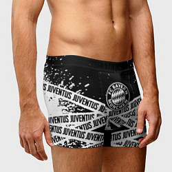 Трусы-боксеры мужские Бавария Мюнхен x Ювентус, цвет: 3D-принт — фото 2