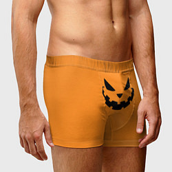 Трусы-боксеры мужские Тыква рожица на Хэллоуин, цвет: 3D-принт — фото 2