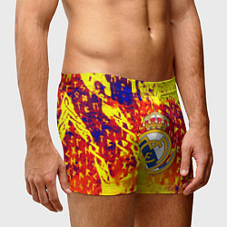 Трусы-боксеры мужские Реал Мадрид символы краска, цвет: 3D-принт — фото 2