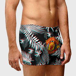 Трусы-боксеры мужские Манчестер Юнайтед тропики глитч, цвет: 3D-принт — фото 2