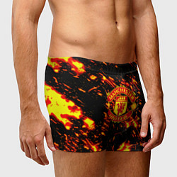 Трусы-боксеры мужские Манчестер Юнайтед огненные краски, цвет: 3D-принт — фото 2