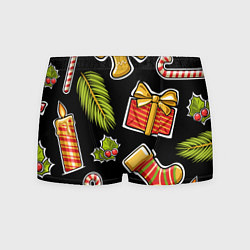 Трусы-боксеры мужские Рождественский вайб, цвет: 3D-принт