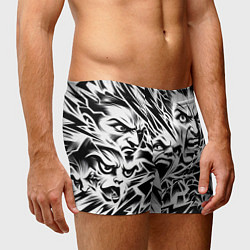 Трусы-боксеры мужские Свирепые лица и молнии - нейроарт, цвет: 3D-принт — фото 2