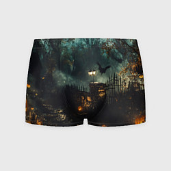 Трусы-боксеры мужские Ночь тыкв и теней, цвет: 3D-принт
