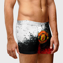 Трусы-боксеры мужские Манчестер Юнайтед краски всплеск, цвет: 3D-принт — фото 2