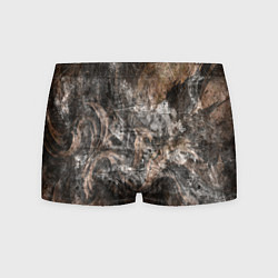 Трусы-боксеры мужские Абстракция - brown darkness, цвет: 3D-принт