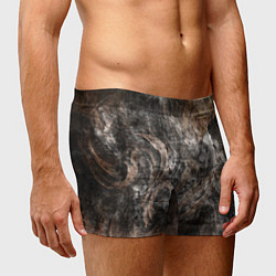 Трусы-боксеры мужские Абстракция - brown darkness, цвет: 3D-принт — фото 2