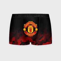 Трусы-боксеры мужские Манчестер Юнайтед камуфляж текстура, цвет: 3D-принт