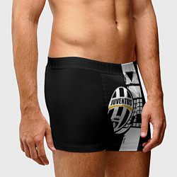 Трусы-боксеры мужские Ювентус геометрия белая, цвет: 3D-принт — фото 2