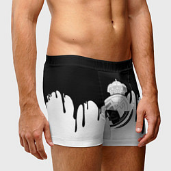 Трусы-боксеры мужские Реал Мадрид жидкие краски текстура, цвет: 3D-принт — фото 2