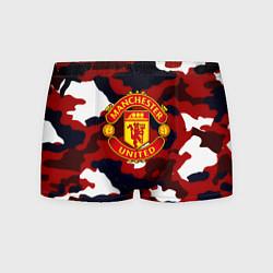 Трусы-боксеры мужские Манчестер Юнайтед камуфляж, цвет: 3D-принт