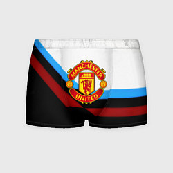Трусы-боксеры мужские Манчестер Юнайтед геометрия спорт, цвет: 3D-принт