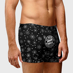 Трусы-боксеры мужские Бавария Мюнхен зима снежинки, цвет: 3D-принт — фото 2