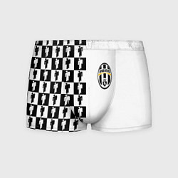 Трусы-боксеры мужские Ювентус паттерн люди, цвет: 3D-принт